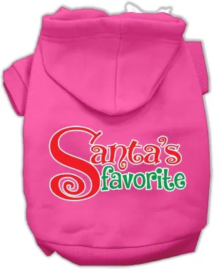 Santas Favorite Screen Print Pet Hoodie Bright Pink Xl (16)