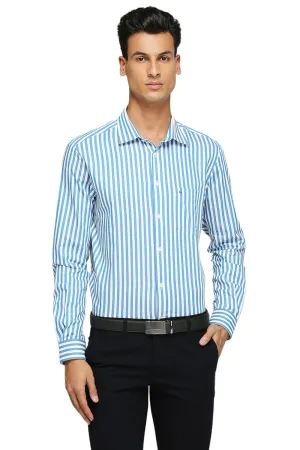 Slim Fit Cotton Twill Stripes Shirts