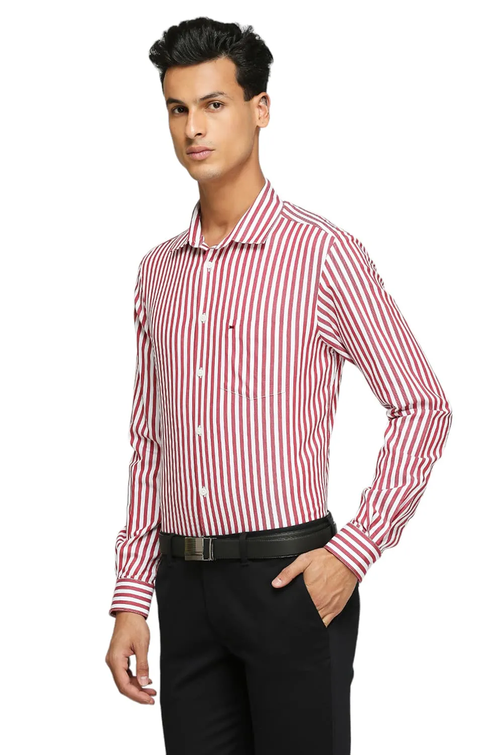 Slim Fit Cotton Twill Stripes Shirts