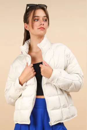 Solid Puffer Padded Warm Jacket