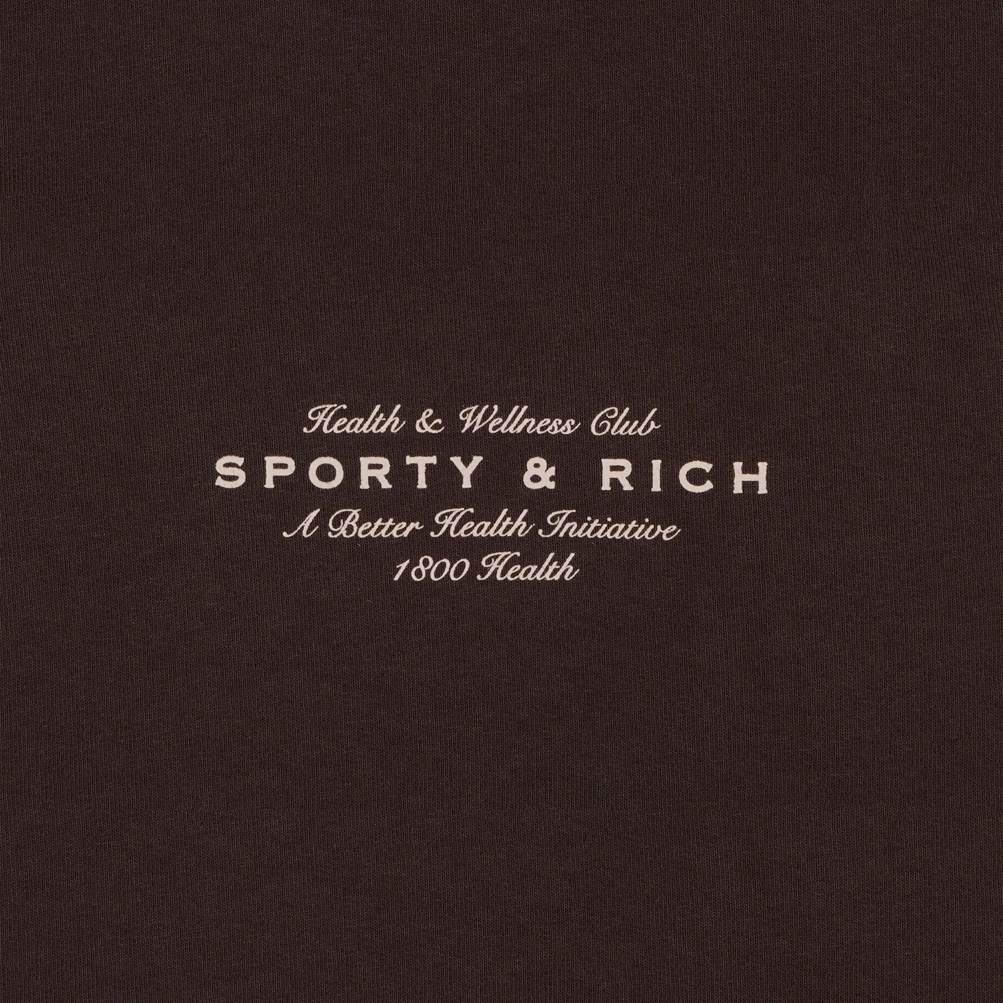 SPORTY & RICH | 1800 HEALTH T-SHIRT { CHOCOLATE/CREAM