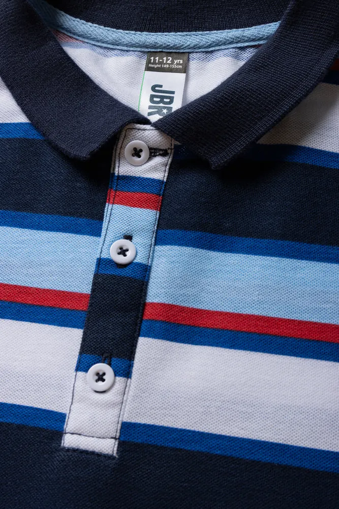Stripe Golfer Blue