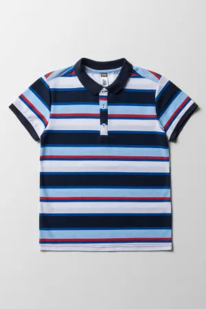 Stripe Golfer Blue