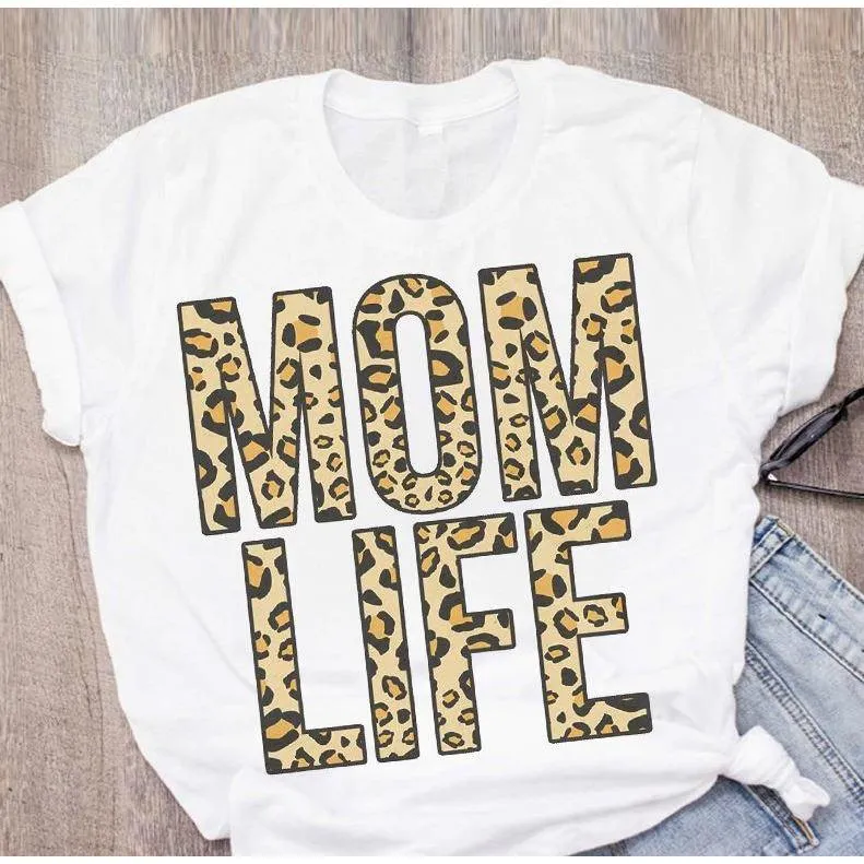 Stylish Fashionable Women Graphic  Print Mother Summer Shirt Tops
