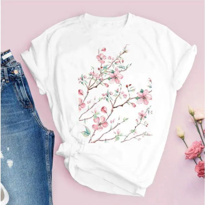 Stylish Fashionable Women Graphic  Print Mother Summer Shirt Tops