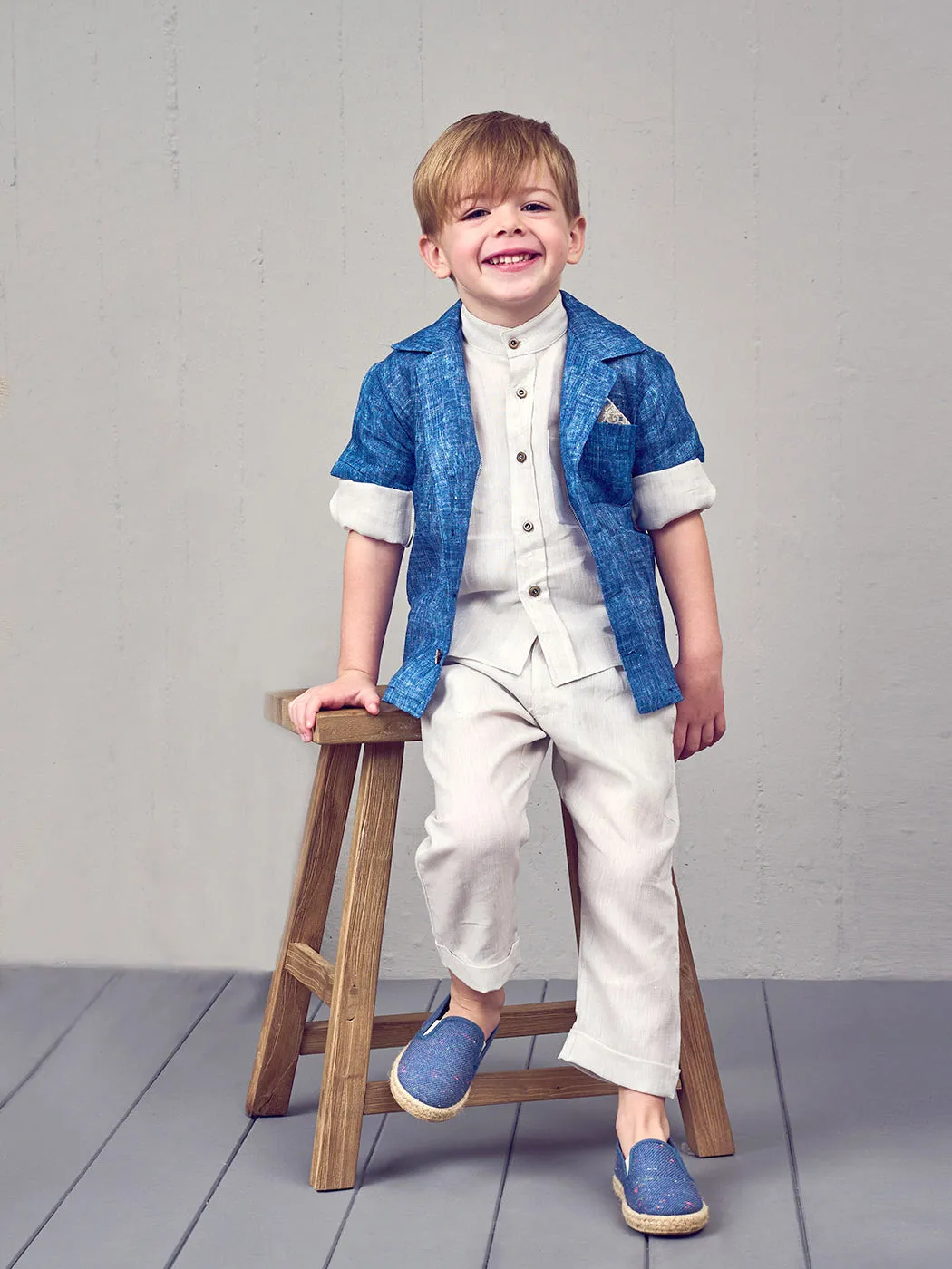 Stylish Linen baptism outfit - DOMENICO