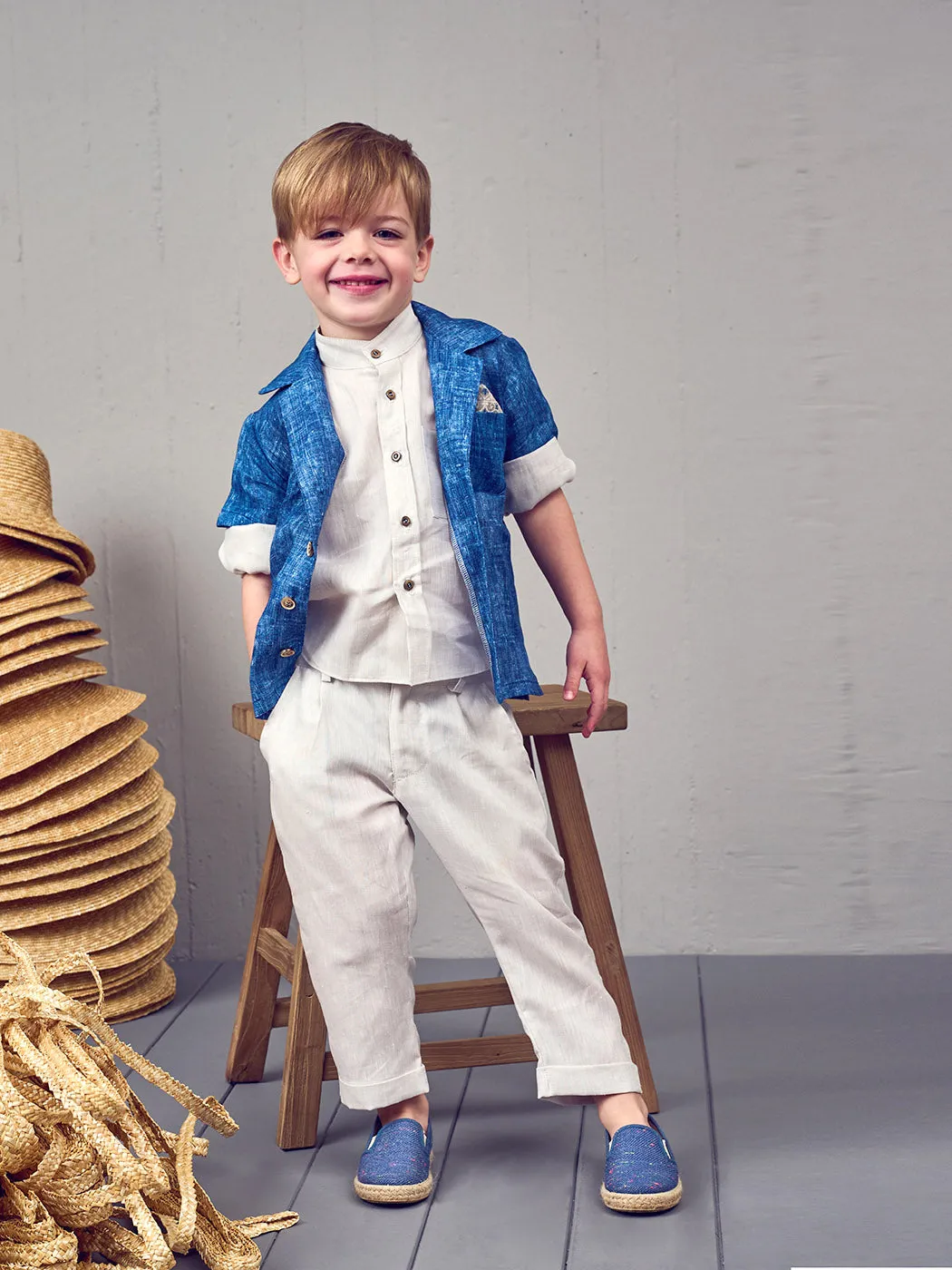 Stylish Linen baptism outfit - DOMENICO