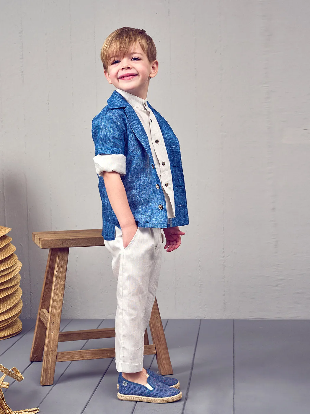 Stylish Linen baptism outfit - DOMENICO