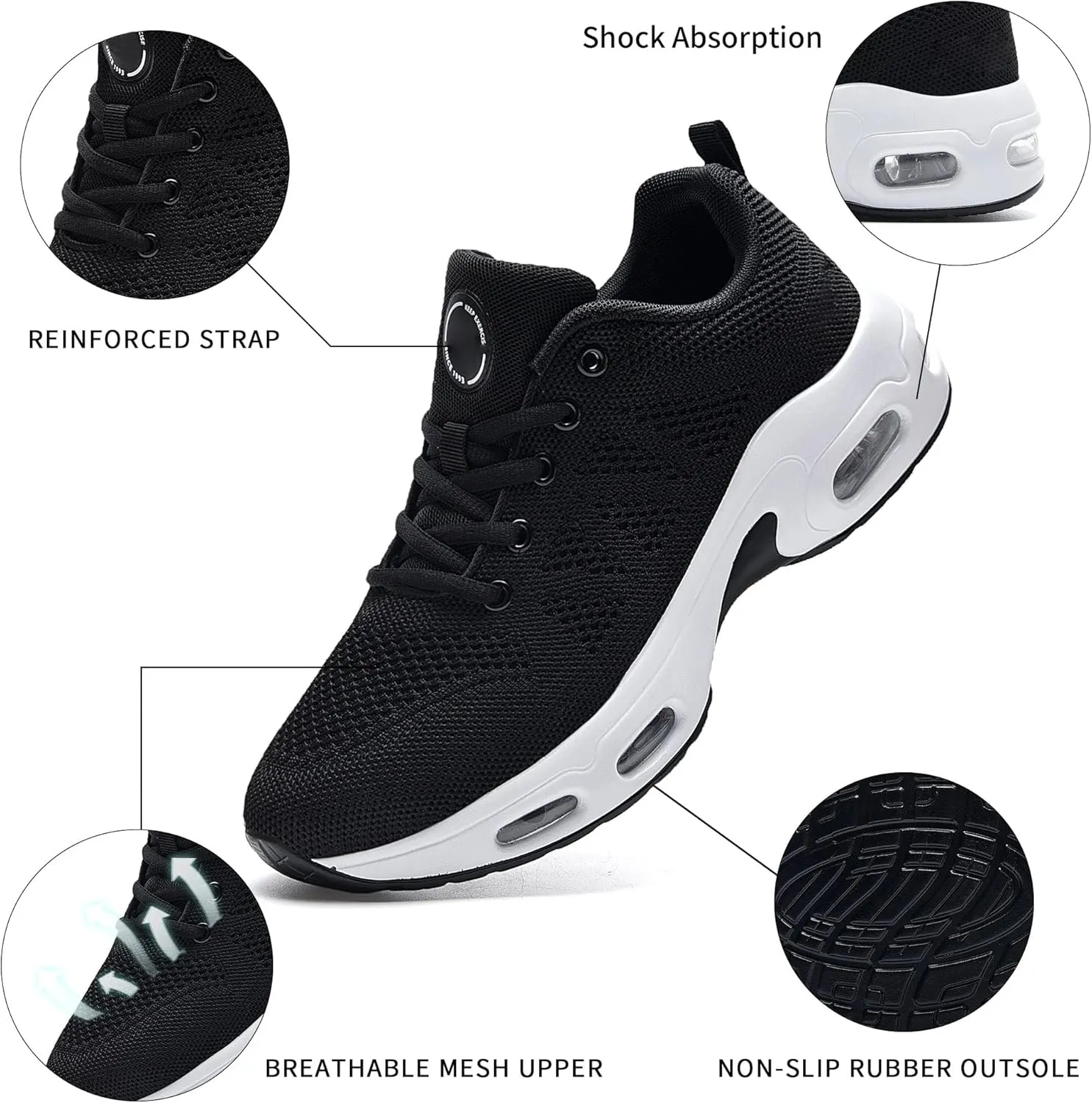 SURRAY Women's Running Shoes Walking Tennis Sneakers Athletic Fashion Breathable Sport Gym Shoes US Size 5.5-11