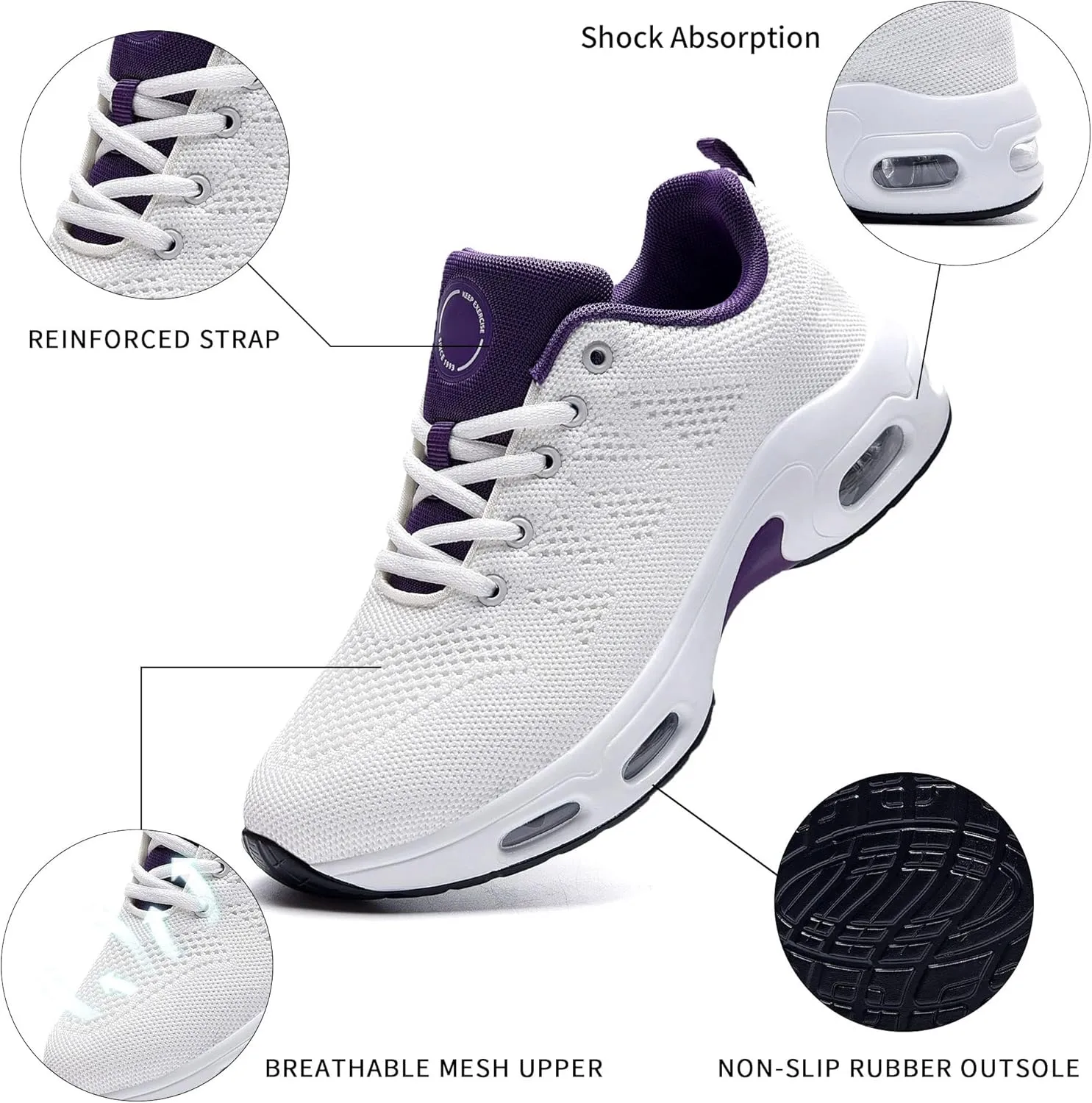 SURRAY Women's Running Shoes Walking Tennis Sneakers Athletic Fashion Breathable Sport Gym Shoes US Size 5.5-11