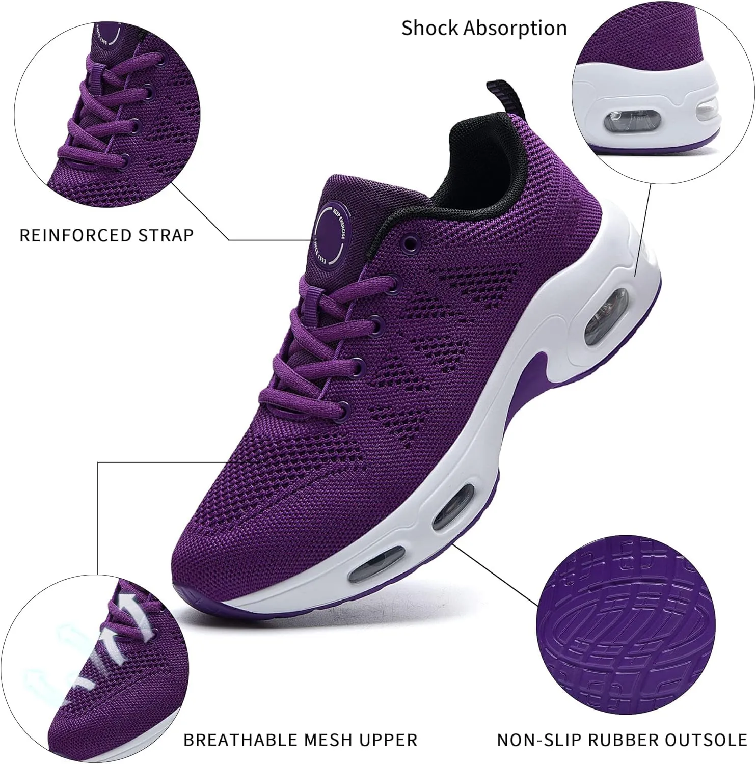 SURRAY Women's Running Shoes Walking Tennis Sneakers Athletic Fashion Breathable Sport Gym Shoes US Size 5.5-11