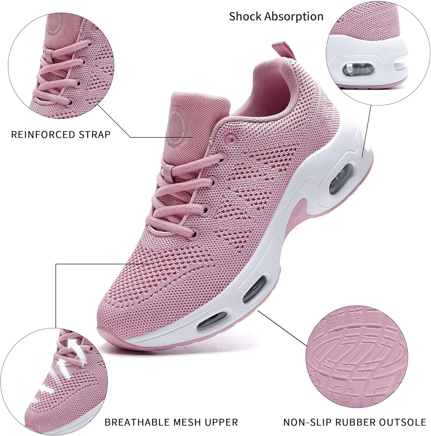 SURRAY Women's Running Shoes Walking Tennis Sneakers Athletic Fashion Breathable Sport Gym Shoes US Size 5.5-11