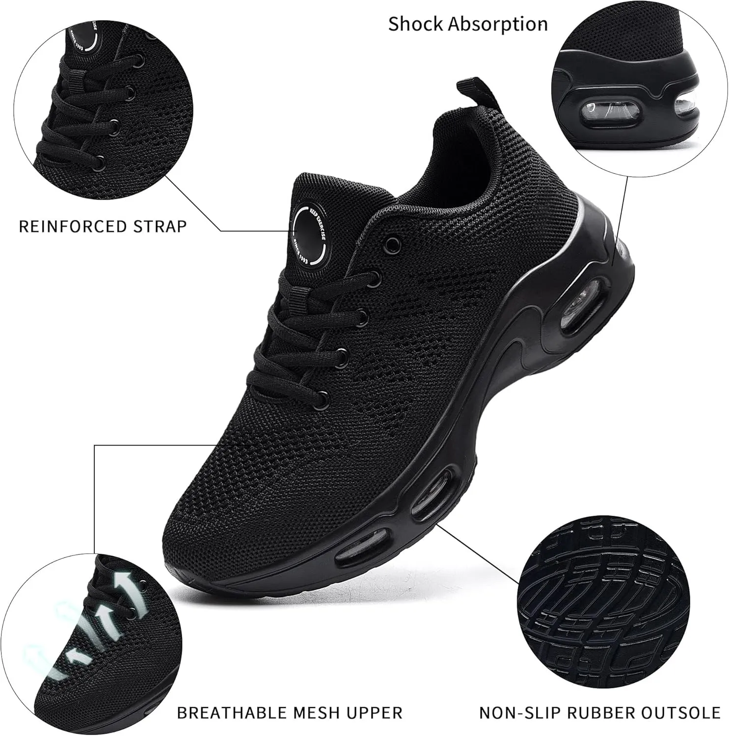 SURRAY Women's Running Shoes Walking Tennis Sneakers Athletic Fashion Breathable Sport Gym Shoes US Size 5.5-11