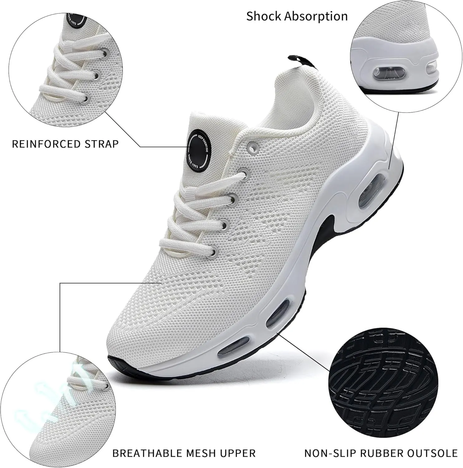 SURRAY Women's Running Shoes Walking Tennis Sneakers Athletic Fashion Breathable Sport Gym Shoes US Size 5.5-11