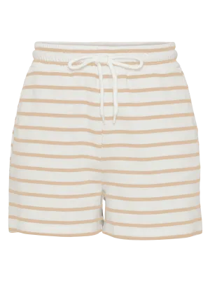 Sweat shorts - Beige/hvid - Chilli - Pieces