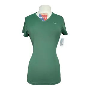 TuffRider 'Taylor' EquiCool Short Sleeve V-Neck Tee in Duck Green - Women's Large