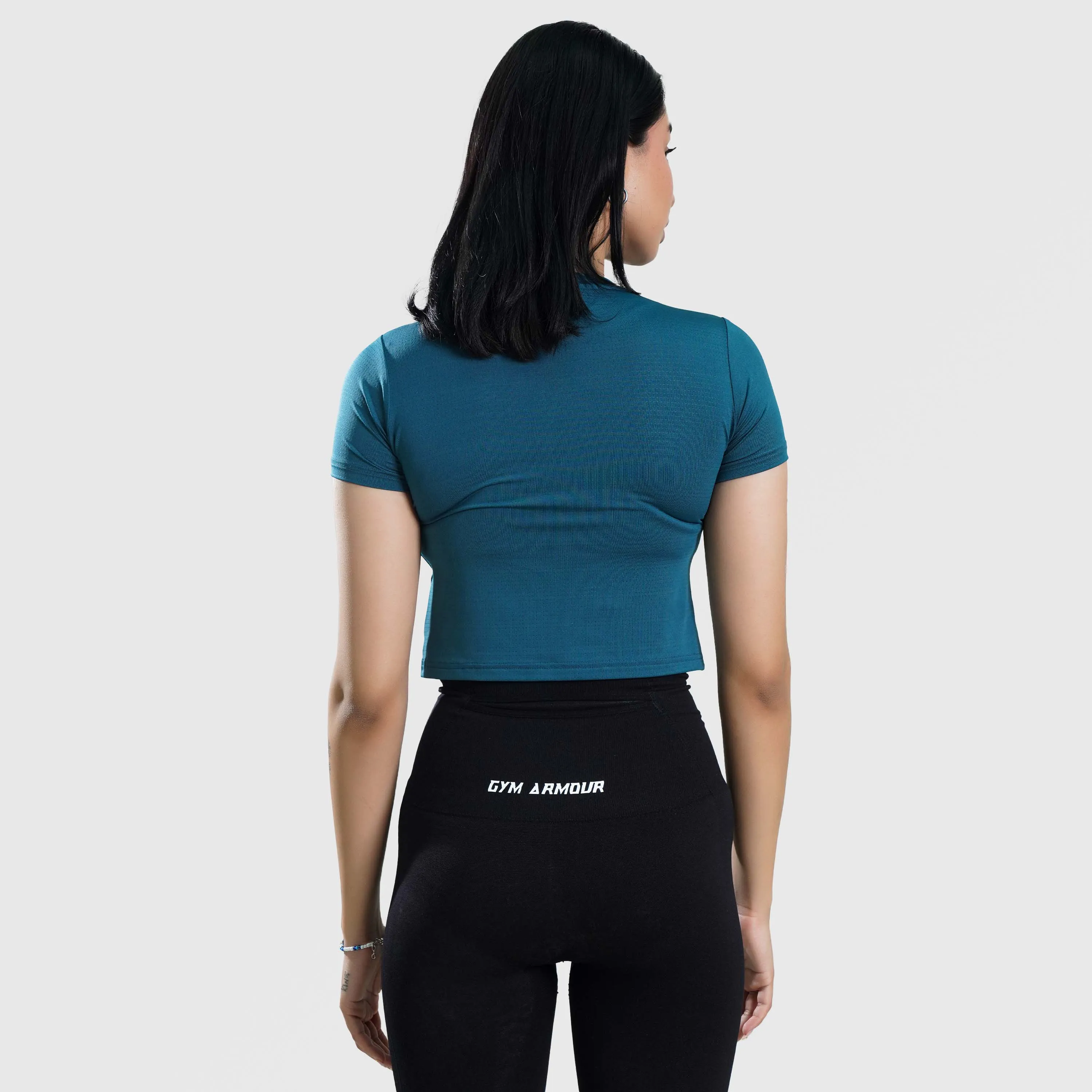 W024 Cropped Tee (Teal)