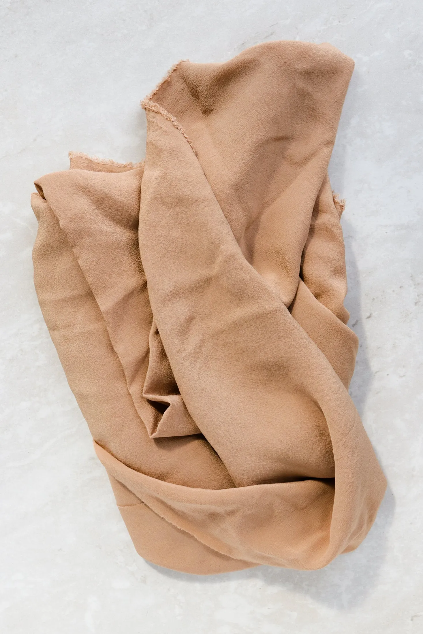 Warm Tan Silk Chiffon Styling Cloth