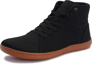 WHITIN Men's High Top Minimalist Barefoot Shoes | Wide Toe Box   Zero Drop Sole