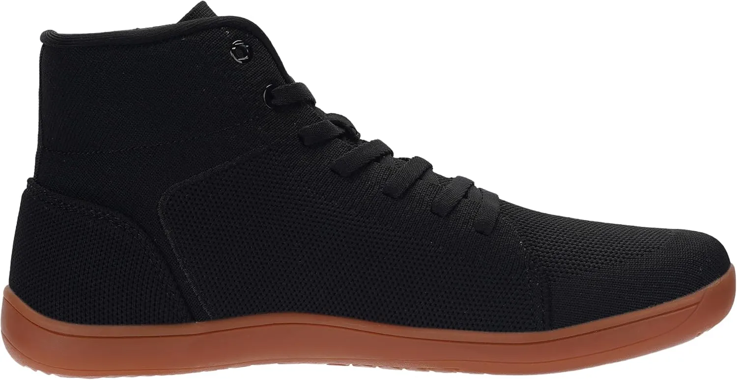 WHITIN Men's High Top Minimalist Barefoot Shoes | Wide Toe Box   Zero Drop Sole