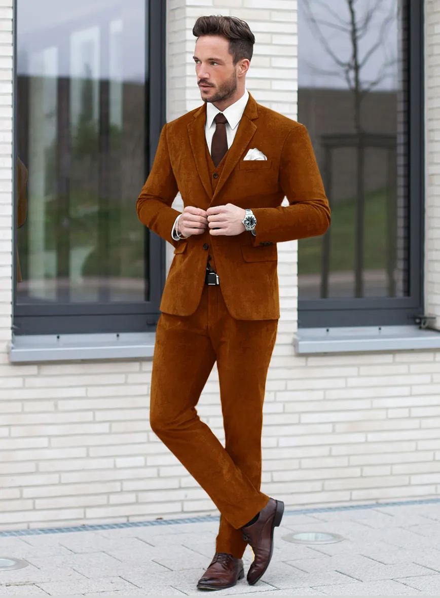 Windsor Tan Velvet Suit