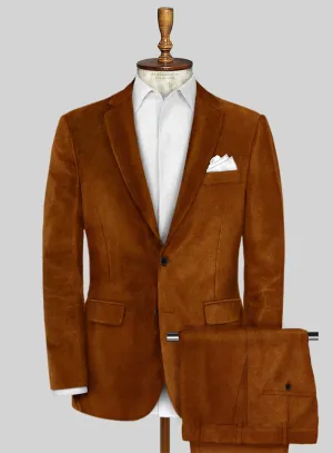 Windsor Tan Velvet Suit
