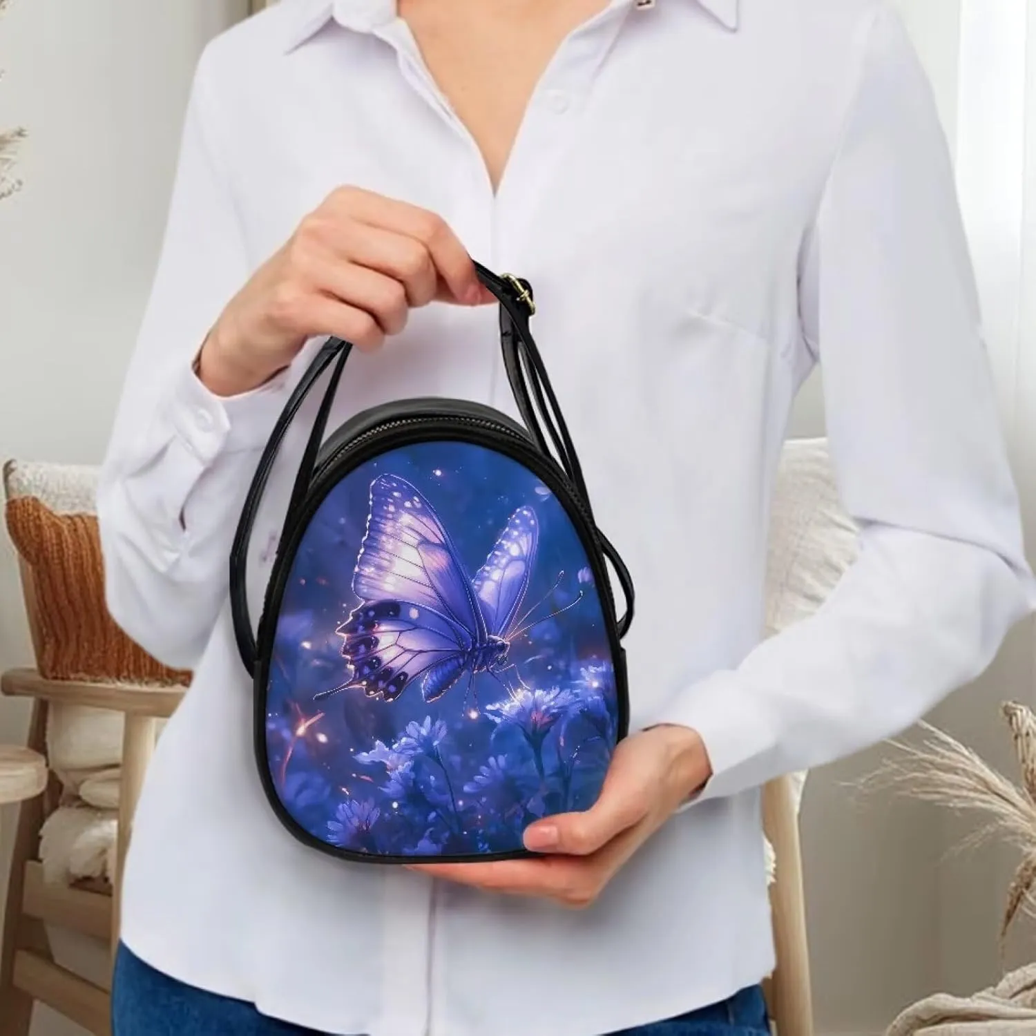 Women Crossbody Bag Ladies PU Leather Handbag Fashion Sling Shoulder Purse Double Layer Soft Small Square Bag