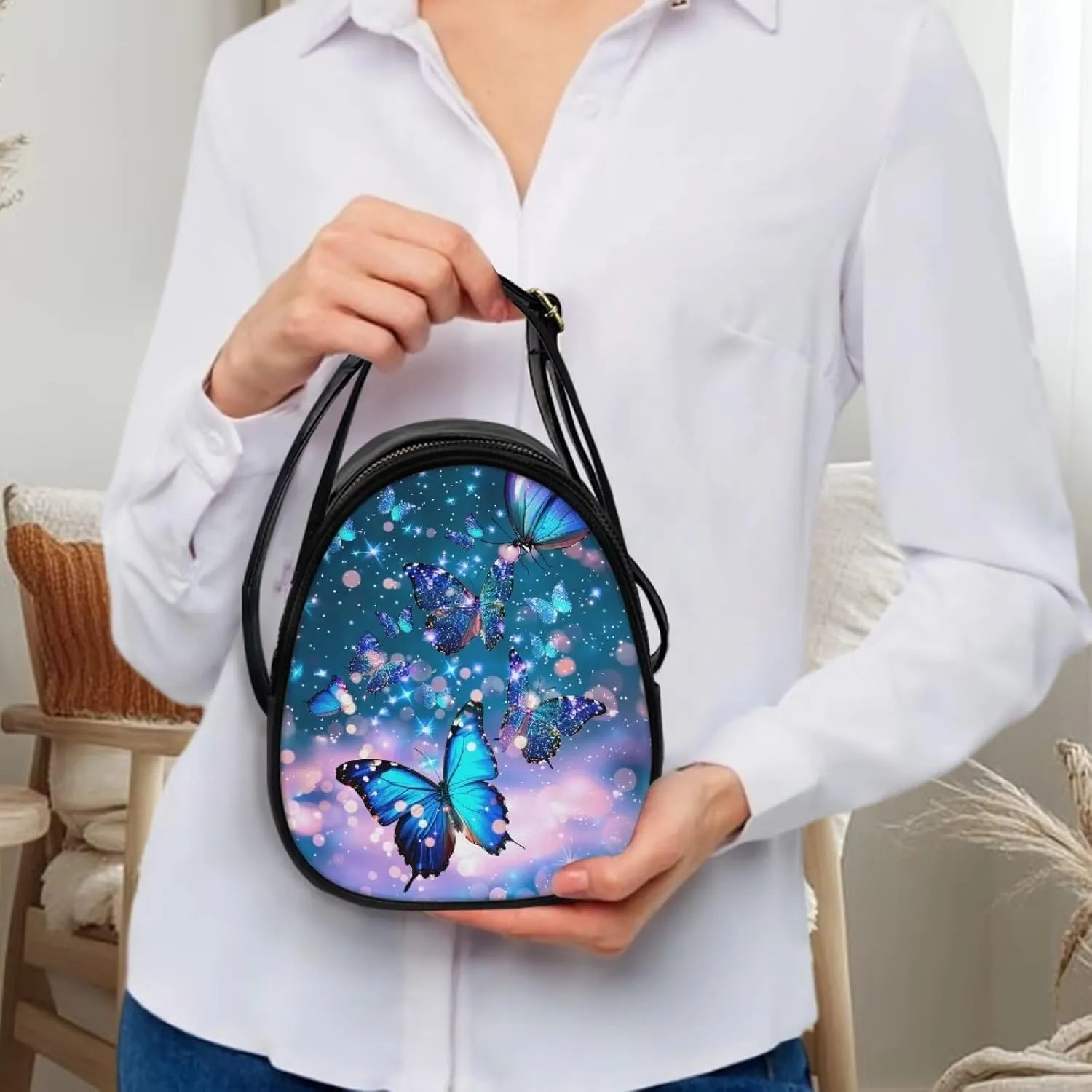 Women Crossbody Bag Ladies PU Leather Handbag Fashion Sling Shoulder Purse Double Layer Soft Small Square Bag