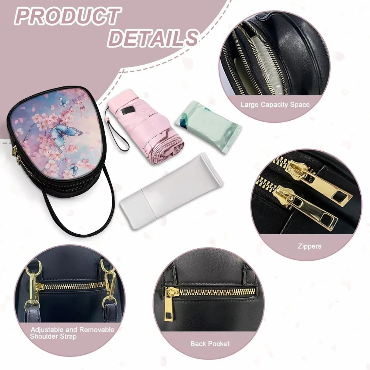 Women Crossbody Bag Ladies PU Leather Handbag Fashion Sling Shoulder Purse Double Layer Soft Small Square Bag