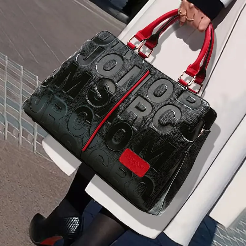 Women's Bag Layer Cowhide women's Handbag Soft Leather Broadband Large Capacity Business bag