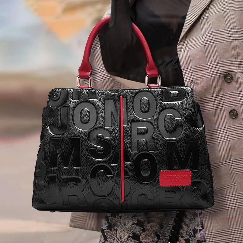 Women's Bag Layer Cowhide women's Handbag Soft Leather Broadband Large Capacity Business bag