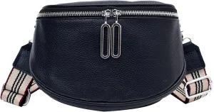 Women's Bun First Layer Cowhide Soft Leather Saddle Bag Crossbody Bag Women's Small Bag