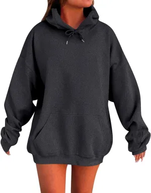 Womens Oversized Hoodies Winter Solid Cute Sweatshirts 2024 Fashion Cozy Plain Trendy Hoodie