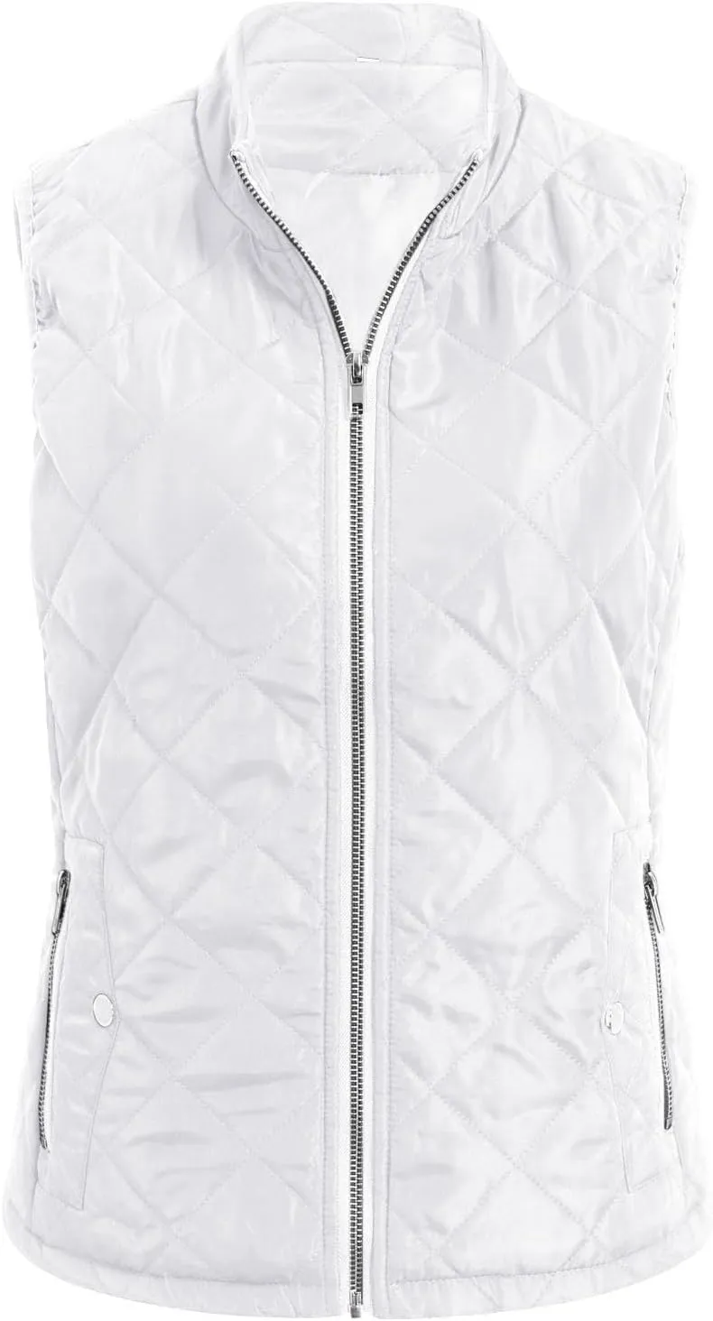 Women's Vest Sleeveless Jacket Coat Casual Autumn Warm Vest Cardigan Zipper Warm and Temperament Vest Coat Bed