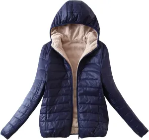 Women's Warm Winter Coat Thicken Fleece Lined down Jacket Thermal Jacket Winter Warm Casual Thick Coats Pockets