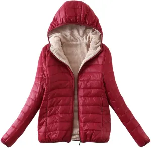 Women's Warm Winter Coat Thicken Fleece Lined down Jacket Thermal Jacket Winter Warm Casual Thick Coats Pockets