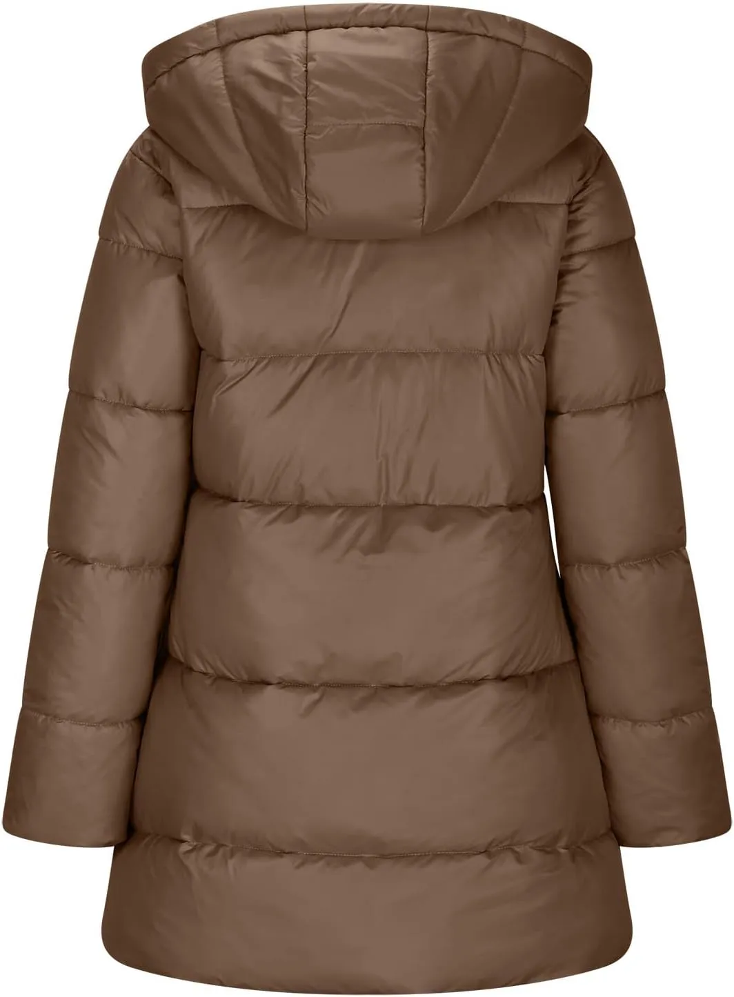 Women's Warm Winter Hooded Coat Down Long Jacket Warm Parka Thicken Puffer Coat with Removable Fur Hood