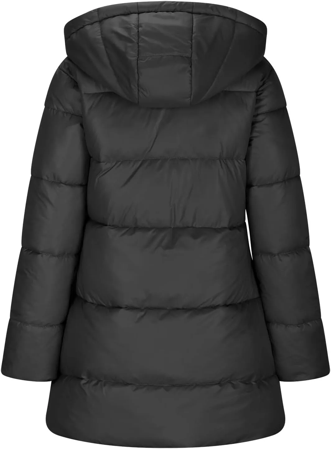 Women's Warm Winter Hooded Coat Down Long Jacket Warm Parka Thicken Puffer Coat with Removable Fur Hood