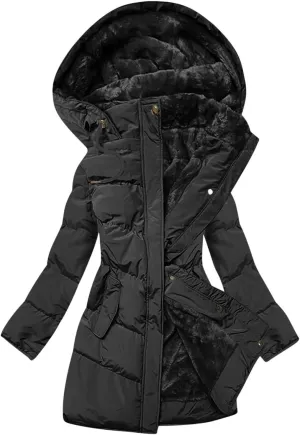 Women's Warm Winter Hooded Coat Down Long Jacket Warm Parka Thicken Puffer Coat with Removable Fur Hood