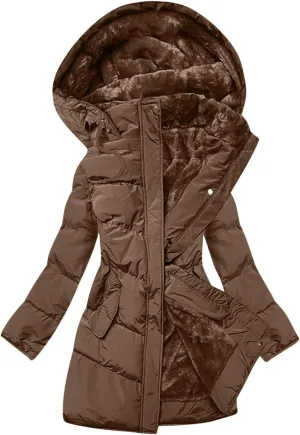 Women's Warm Winter Hooded Coat Down Long Jacket Warm Parka Thicken Puffer Coat with Removable Fur Hood