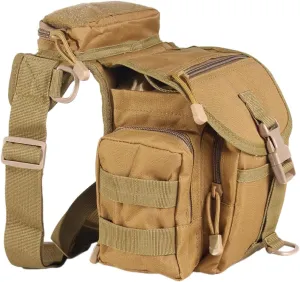 Yardwe Outdoor Thigh Pack Durable Oxford Leg Bag for Camping Hiking Use Includes Water Bottle Holder