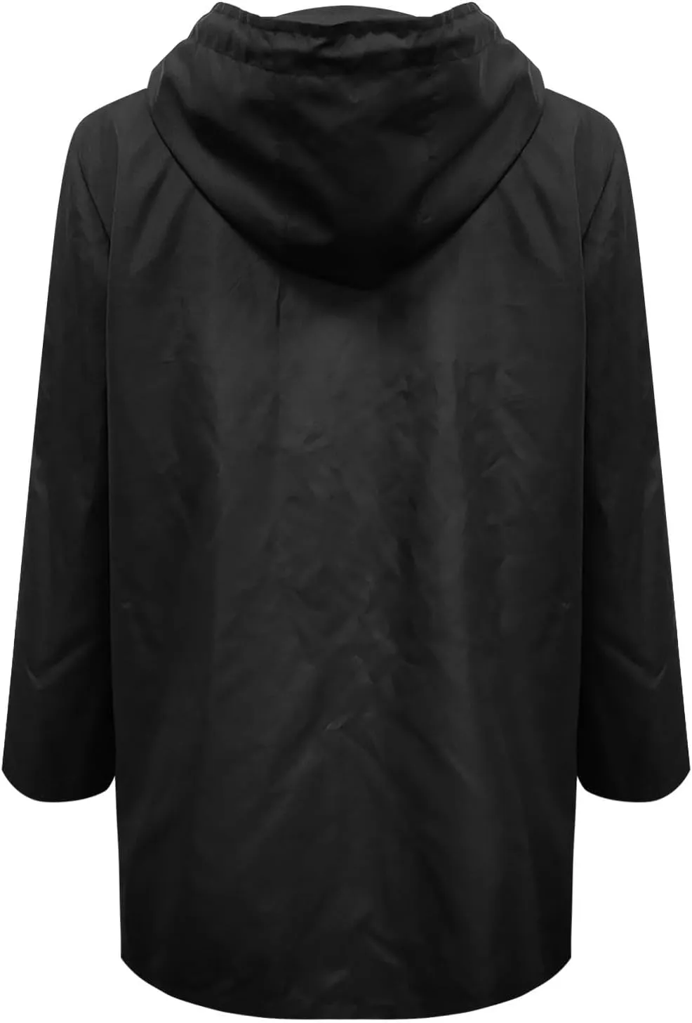 ZYXTIM Womens Waterproof Packable Jacket Button Down Lightweight Windproof Rain Coat Hooded Multi-Use Clear EVA Raincoat