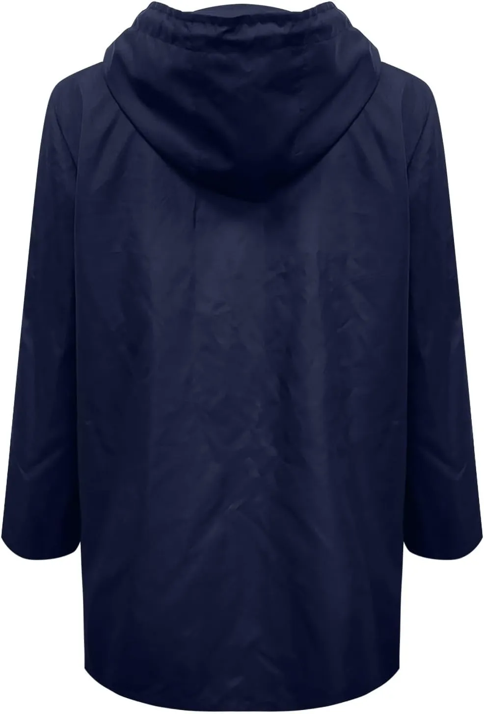 ZYXTIM Womens Waterproof Packable Jacket Button Down Lightweight Windproof Rain Coat Hooded Multi-Use Clear EVA Raincoat