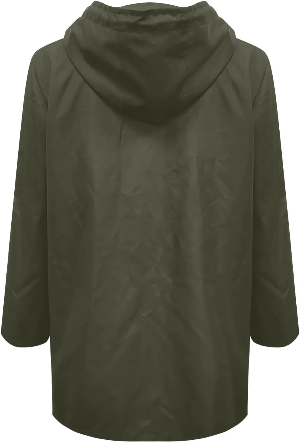 ZYXTIM Womens Waterproof Packable Jacket Button Down Lightweight Windproof Rain Coat Hooded Multi-Use Clear EVA Raincoat