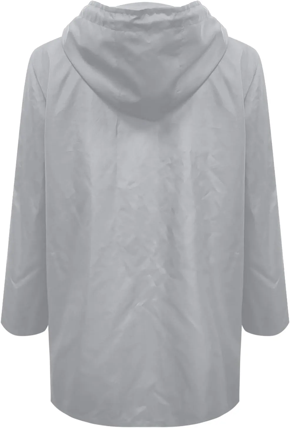 ZYXTIM Womens Waterproof Packable Jacket Button Down Lightweight Windproof Rain Coat Hooded Multi-Use Clear EVA Raincoat